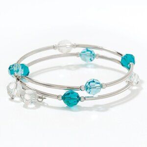 Wind Up bracelet, blue‎ ~ Touchstone Crystal by Swarovski